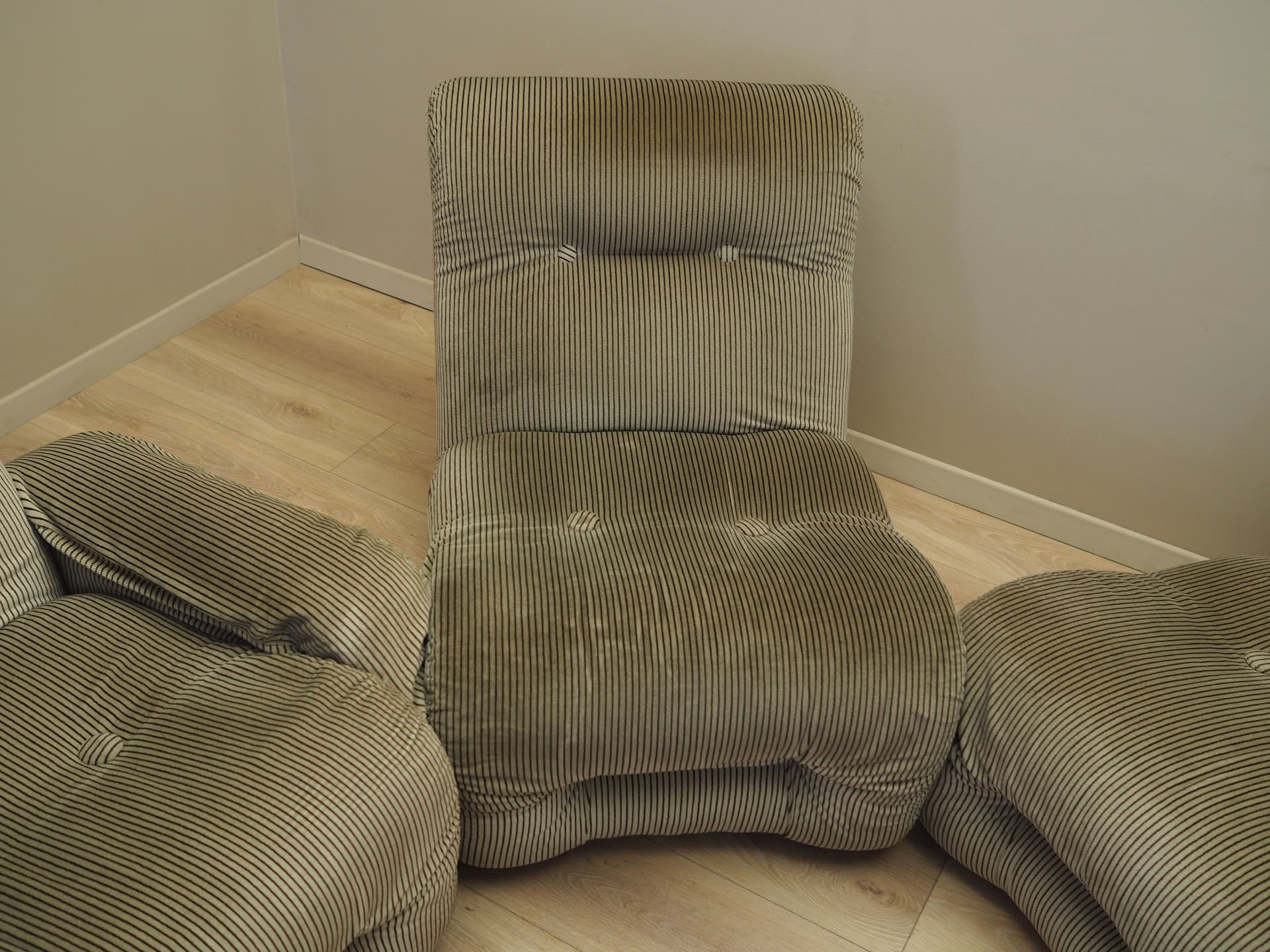 Sofa modułowa, sztruks szary, Włochy, lata 60. - 99158