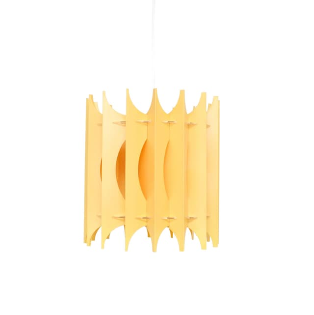Lampa Facette, żółty, proj. G. Jensen, Szwecja, lata 70. - WYMIARY