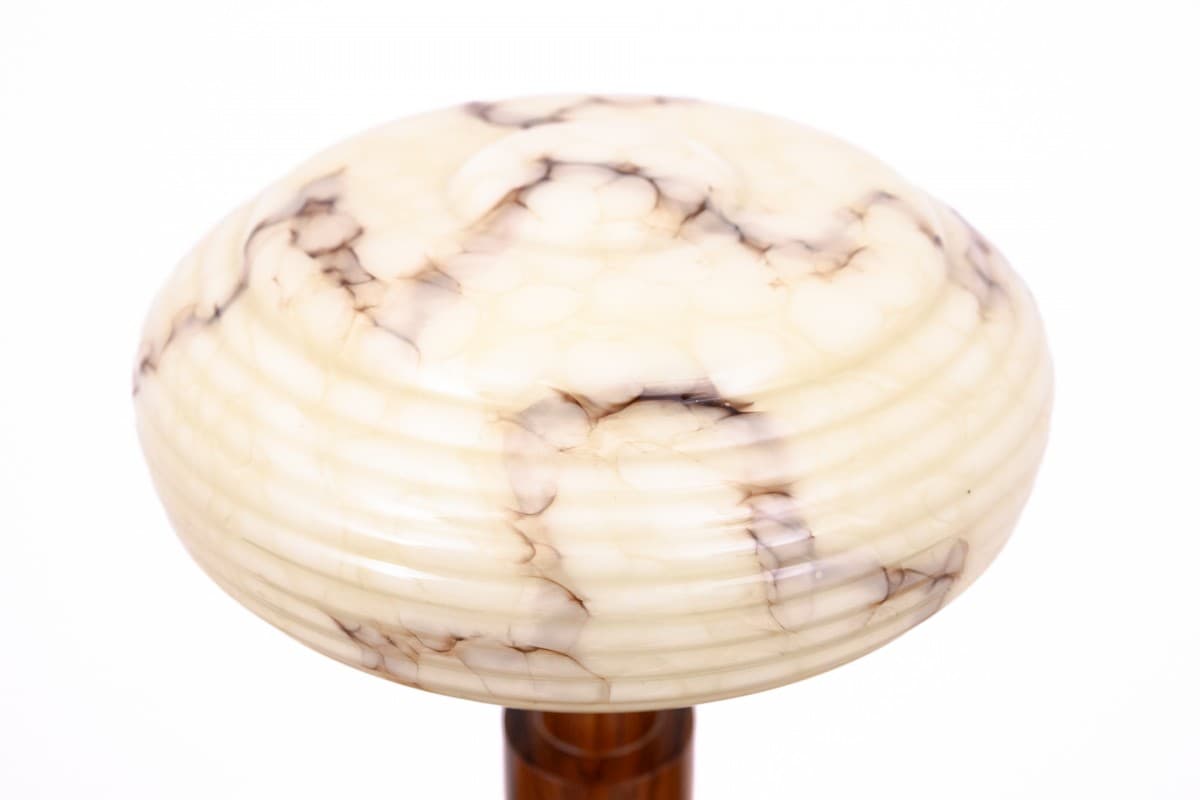 Orzechowe lampy stołowe, styl Art Deco, Polska, lata 50. - 58513