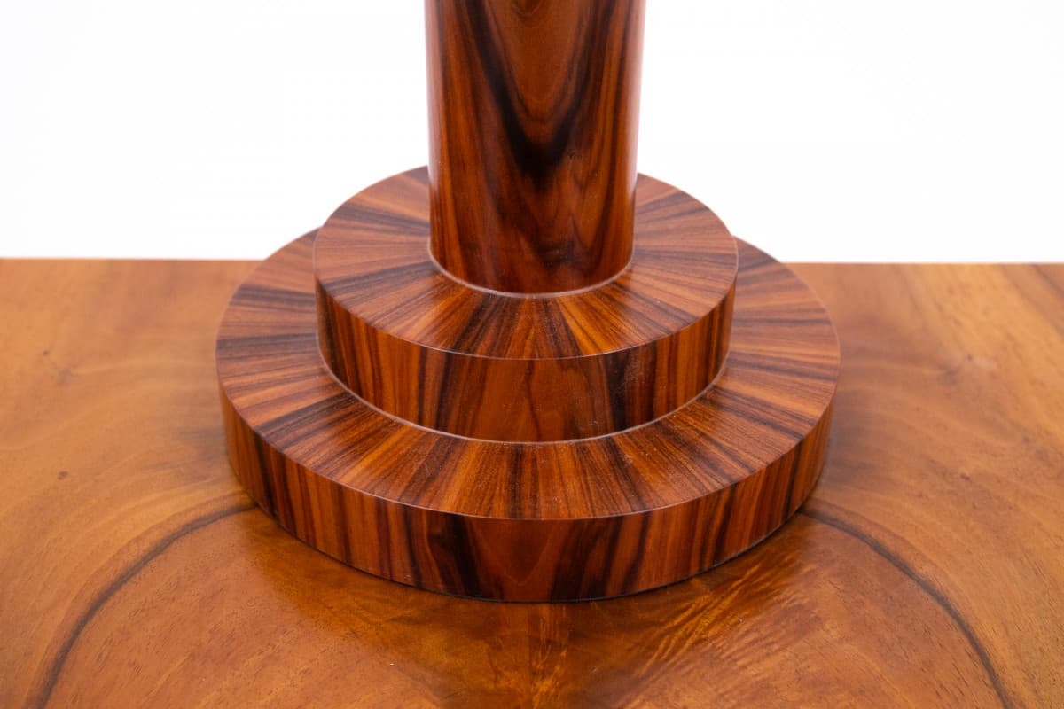 Orzechowe lampy stołowe, styl Art Deco, Polska, lata 50. - 58510