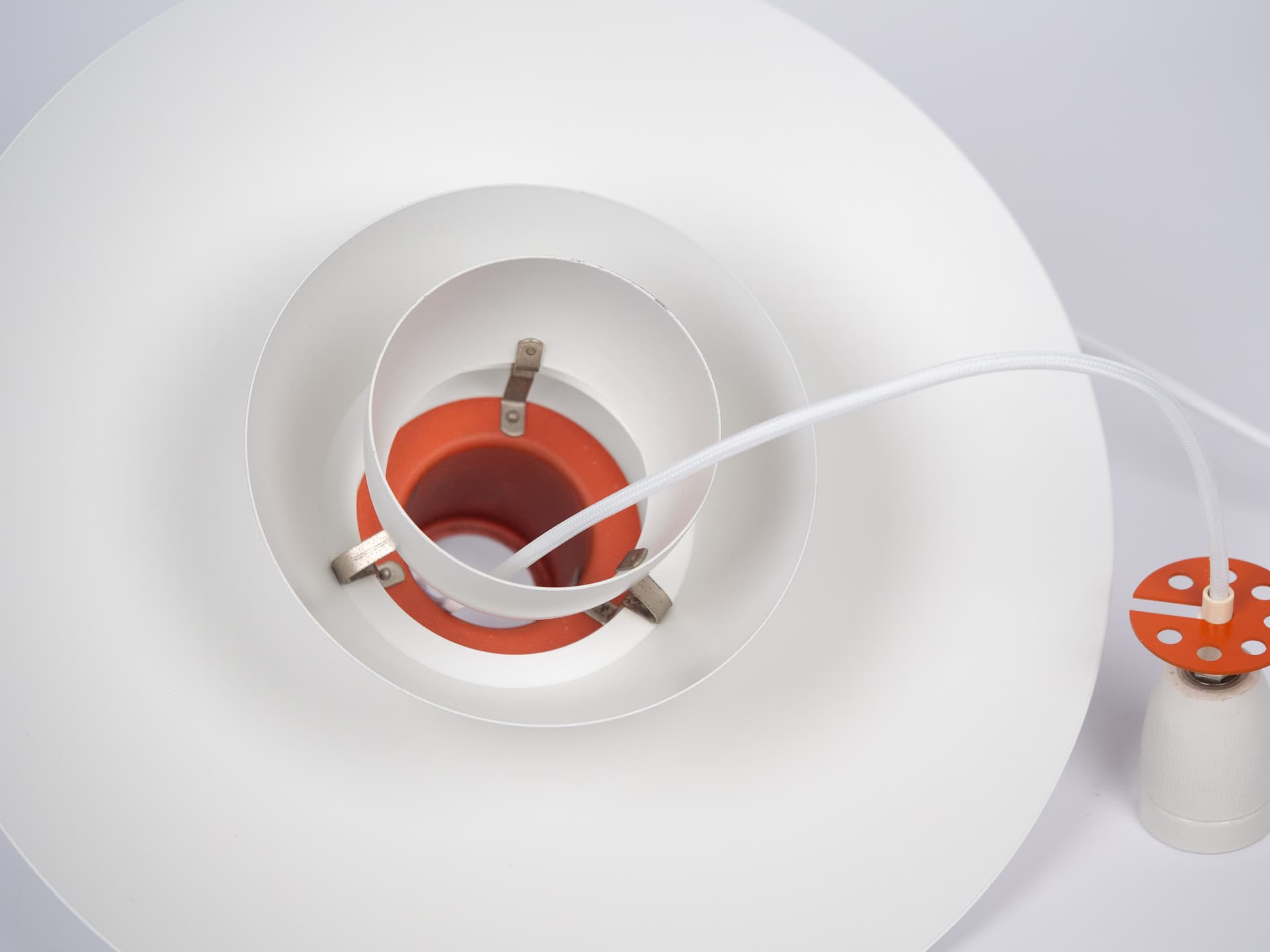 Ivory White Aluminum PH 4/3 Pendant Lamp, by P. Henningsen for Louis Poulsen, Denmark, 1960s - 100072