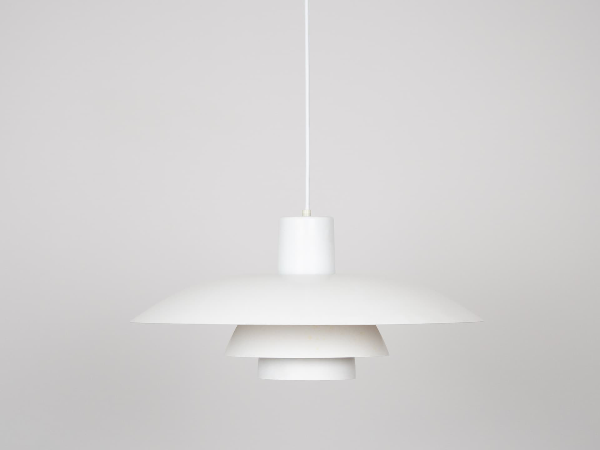 Ivory White Aluminum PH 4/3 Pendant Lamp, by P. Henningsen for Louis Poulsen, Denmark, 1960s