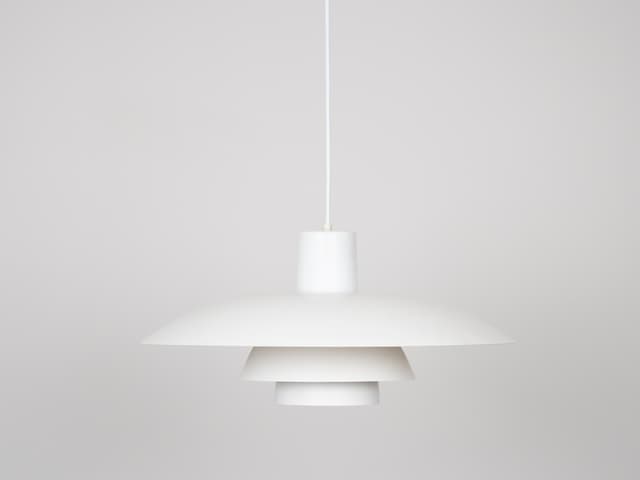 Ivory White Aluminum PH 4/3 Pendant Lamp, by P. Henningsen for Louis Poulsen, Denmark, 1960s - DIMENSION