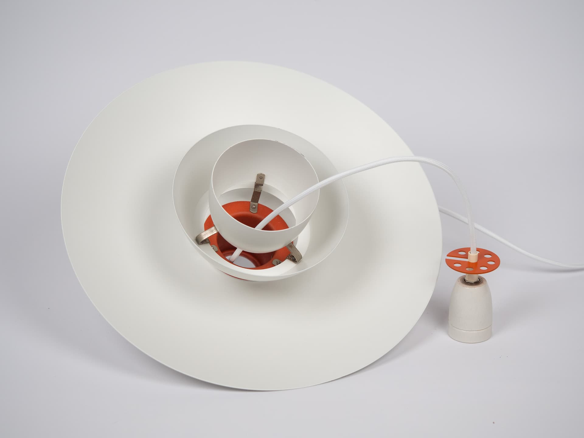 Ivory White Aluminum PH 4/3 Pendant Lamp, by P. Henningsen for Louis Poulsen, Denmark, 1960s - 100071