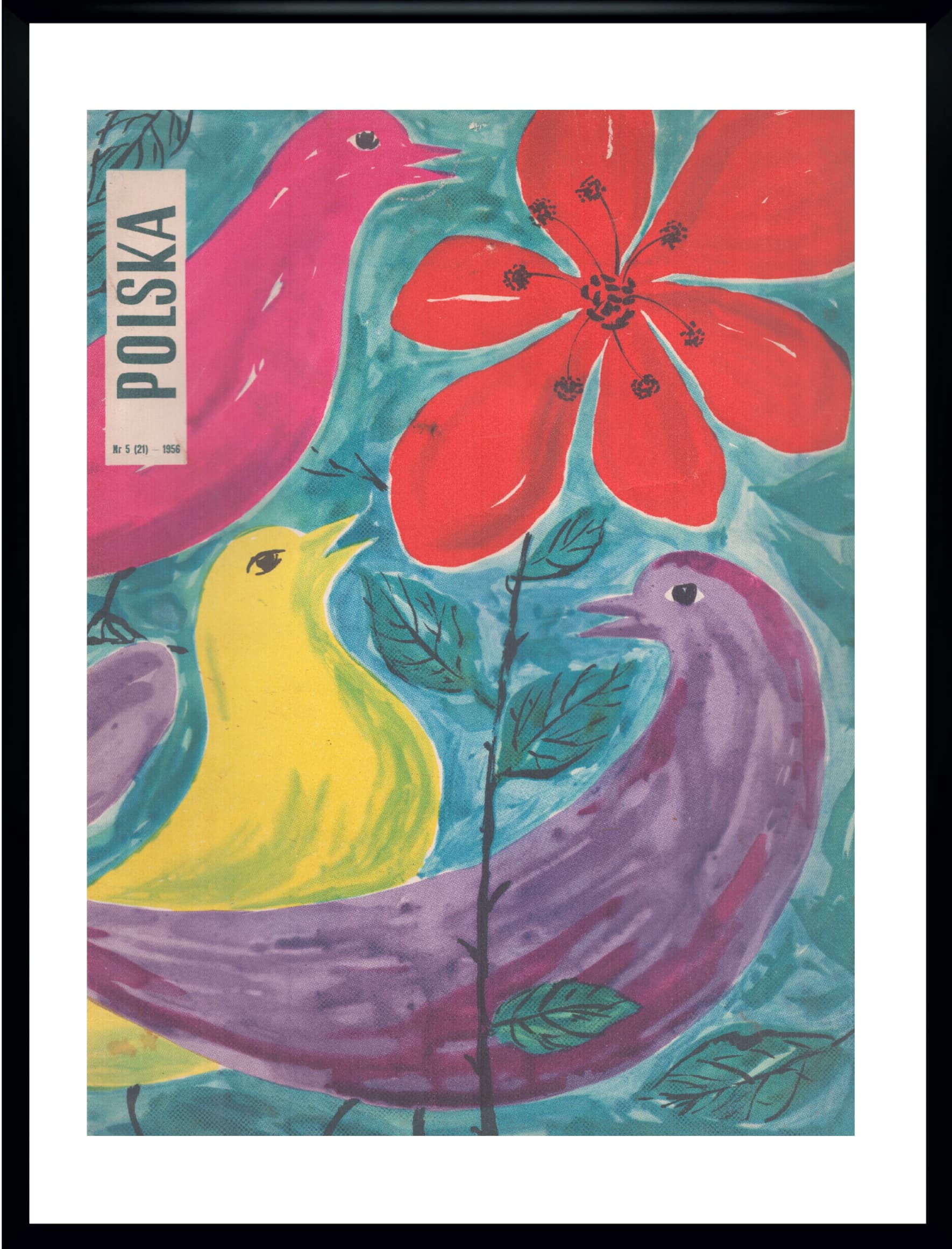 Komplet okładek Polska Wiosna 30x40 cm, multikolor, papier, aut. H. Hilscher, Polska, lata 50. - 100506