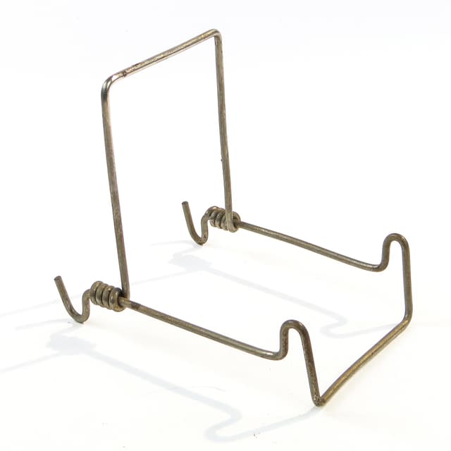 Plate stand, mid-century modern, brass, Poland, 1950s. - DIMENSION