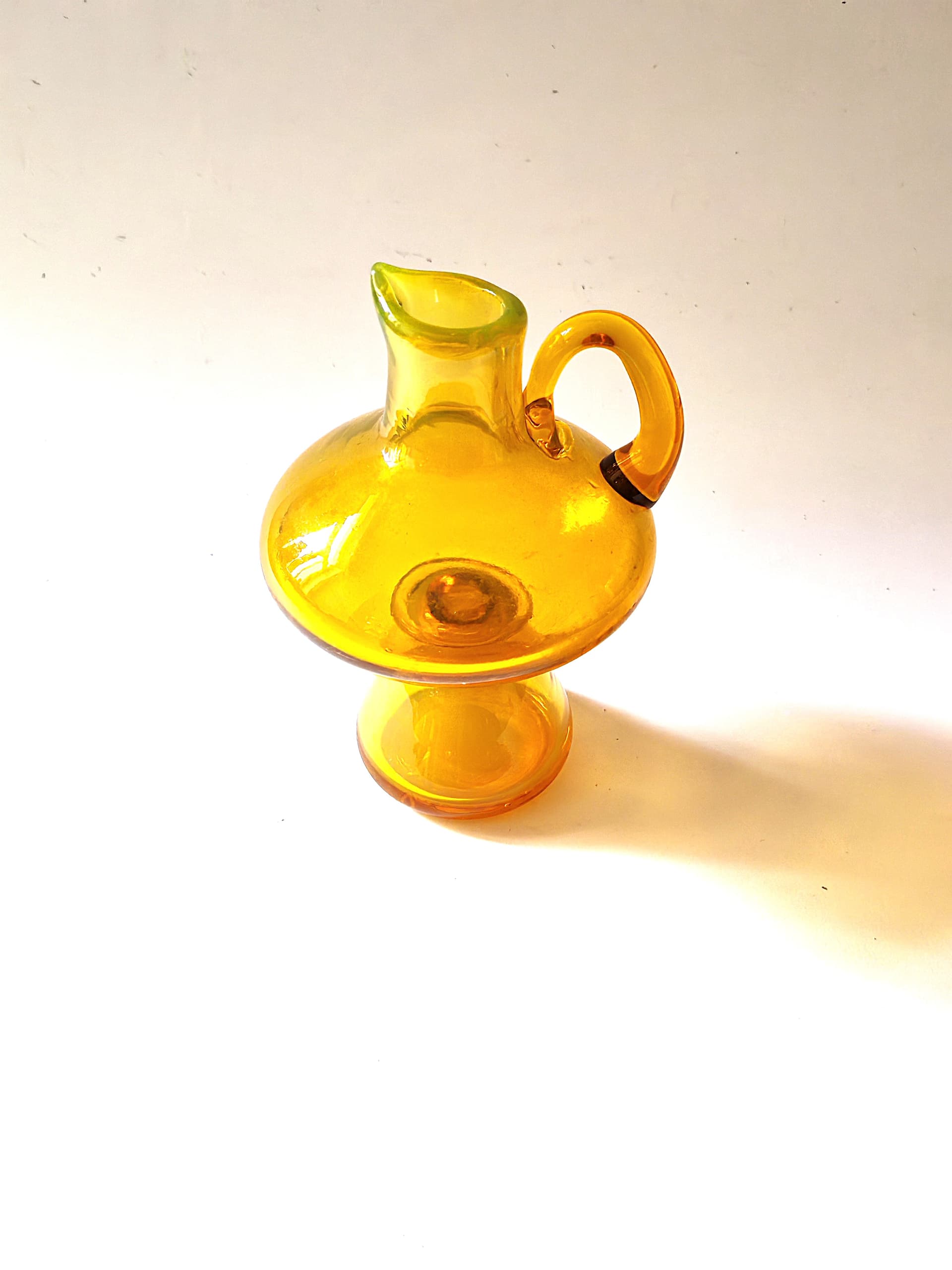 Wazon, żółty, szkło, proj. Z. Pasek, Polska, lata 70. - 100769
