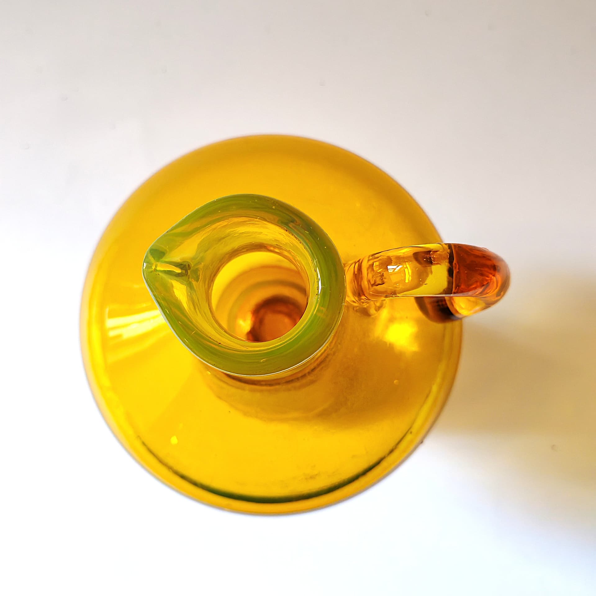 Wazon, żółty, szkło, proj. Z. Pasek, Polska, lata 70. - 100768