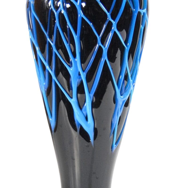 Black Crystal Vase, Murano, Italy, 1980s - 7338