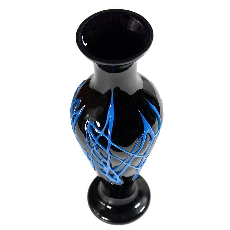 Black Crystal Vase, Murano, Italy, 1980s - 7336