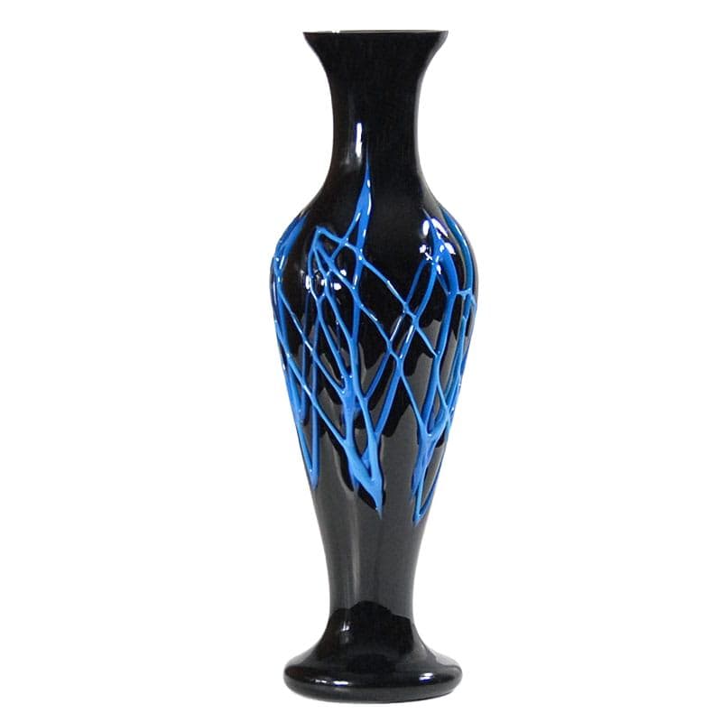 Black Crystal Vase, Murano, Italy, 1980s - 7337