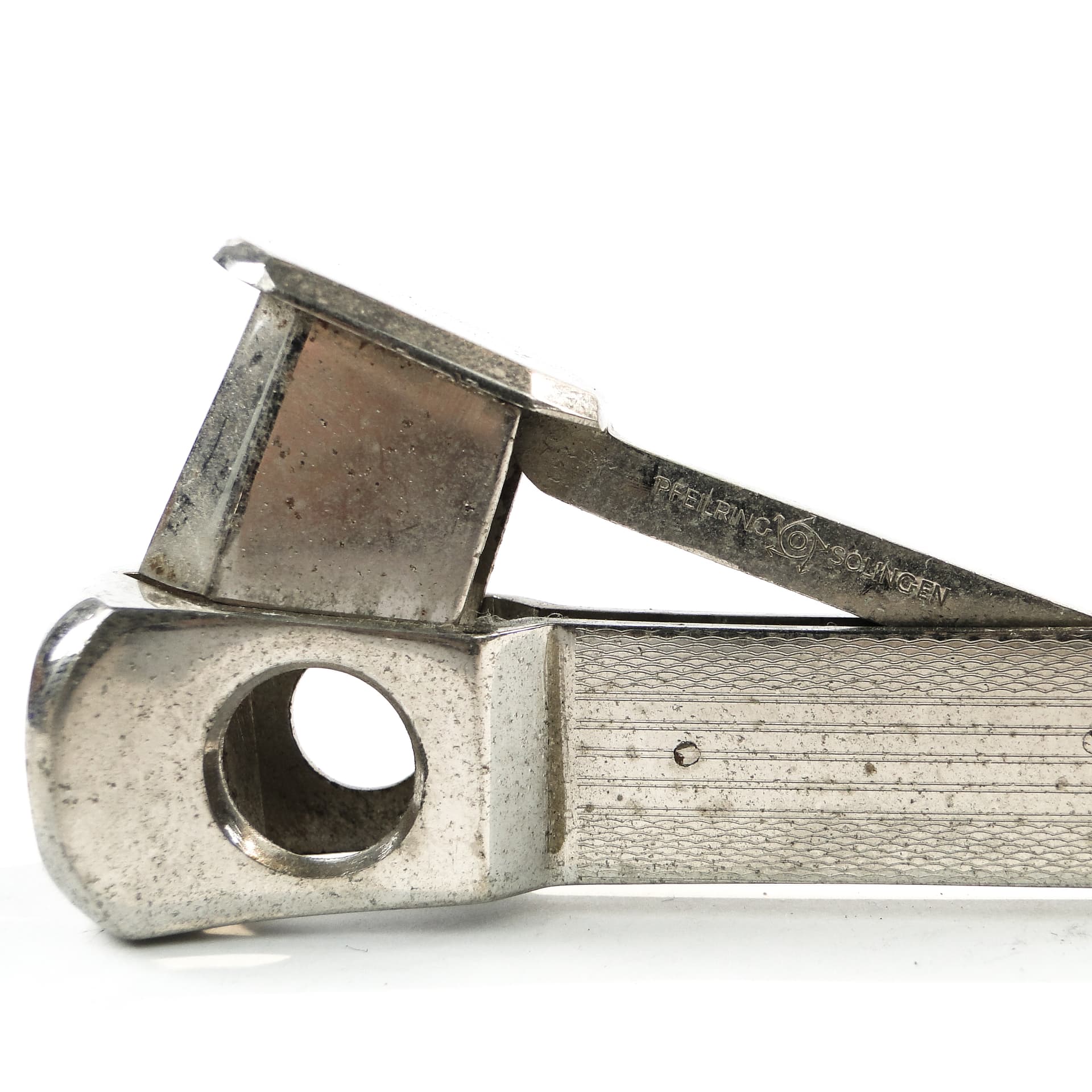 Obcinaczka do cygar, alpacca srebrzona, Solingen, Niemcy, lata 60. - 100803