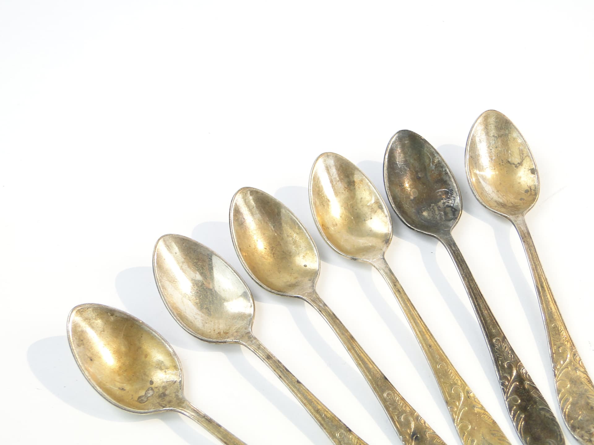 Mocha spoon set, silver-plated brass, D. Fraget, Poland, 1950s. - 100896