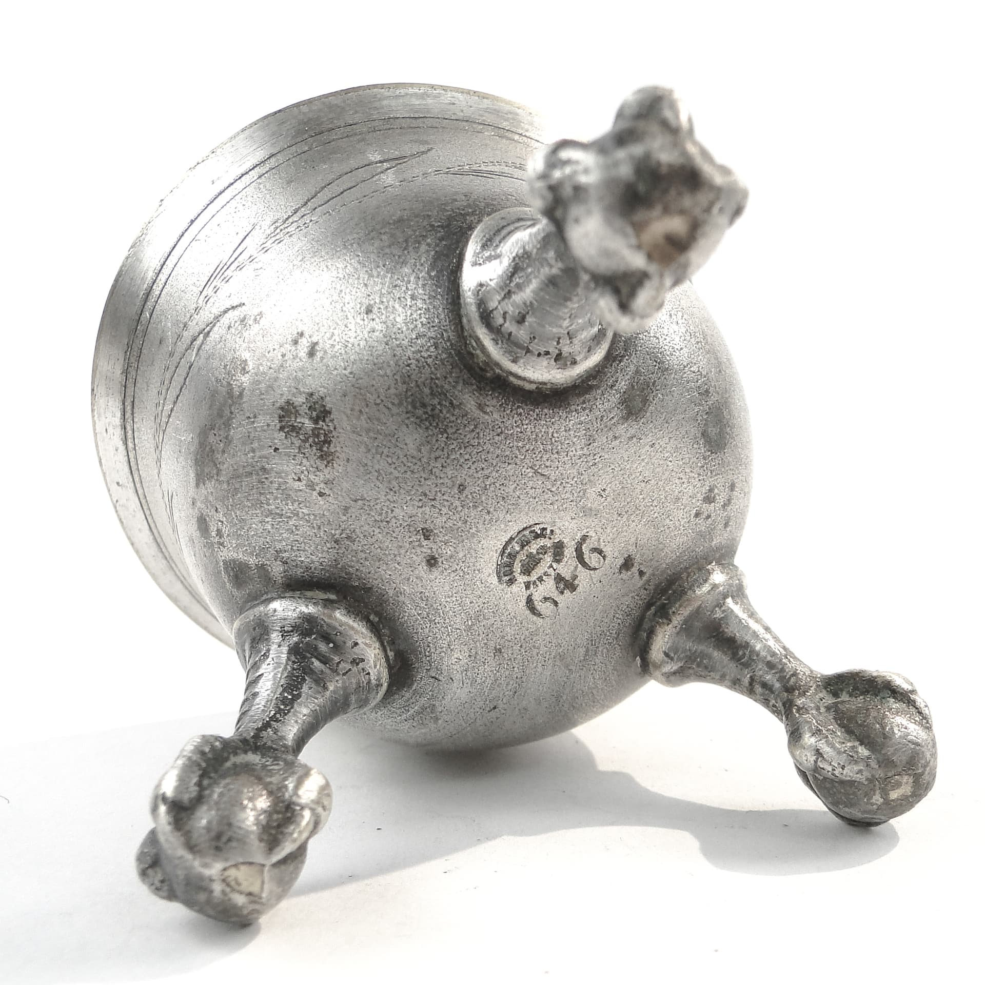 Solniczka neoklasycystyczna, mosiądz srebrzony, Norblin, Polska, XIX w. - 100915