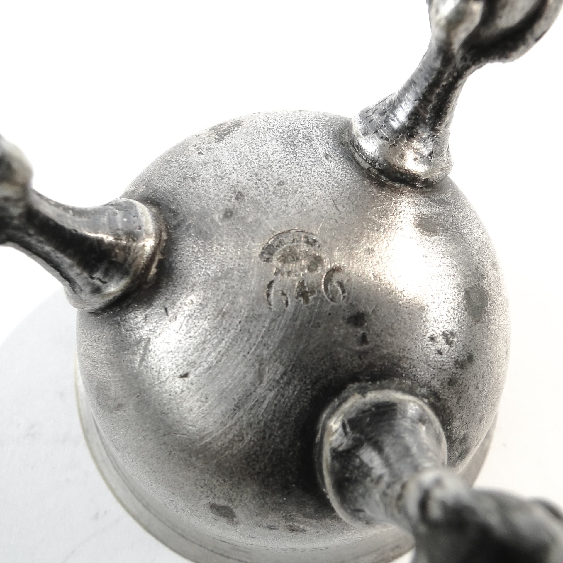 Solniczka neoklasycystyczna, mosiądz srebrzony, Norblin, Polska, XIX w. - 100916