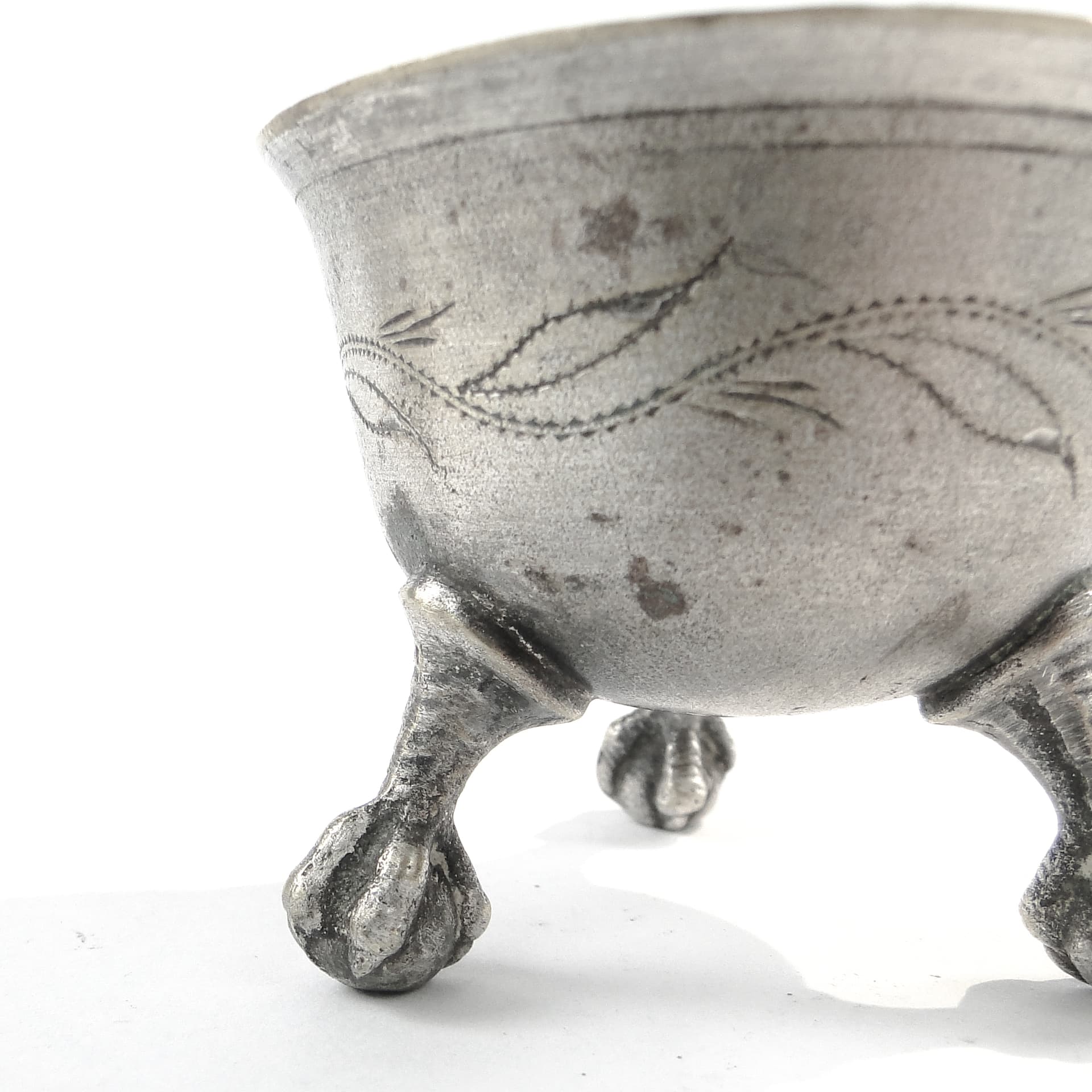 Solniczka neoklasycystyczna, mosiądz srebrzony, Norblin, Polska, XIX w. - 100912