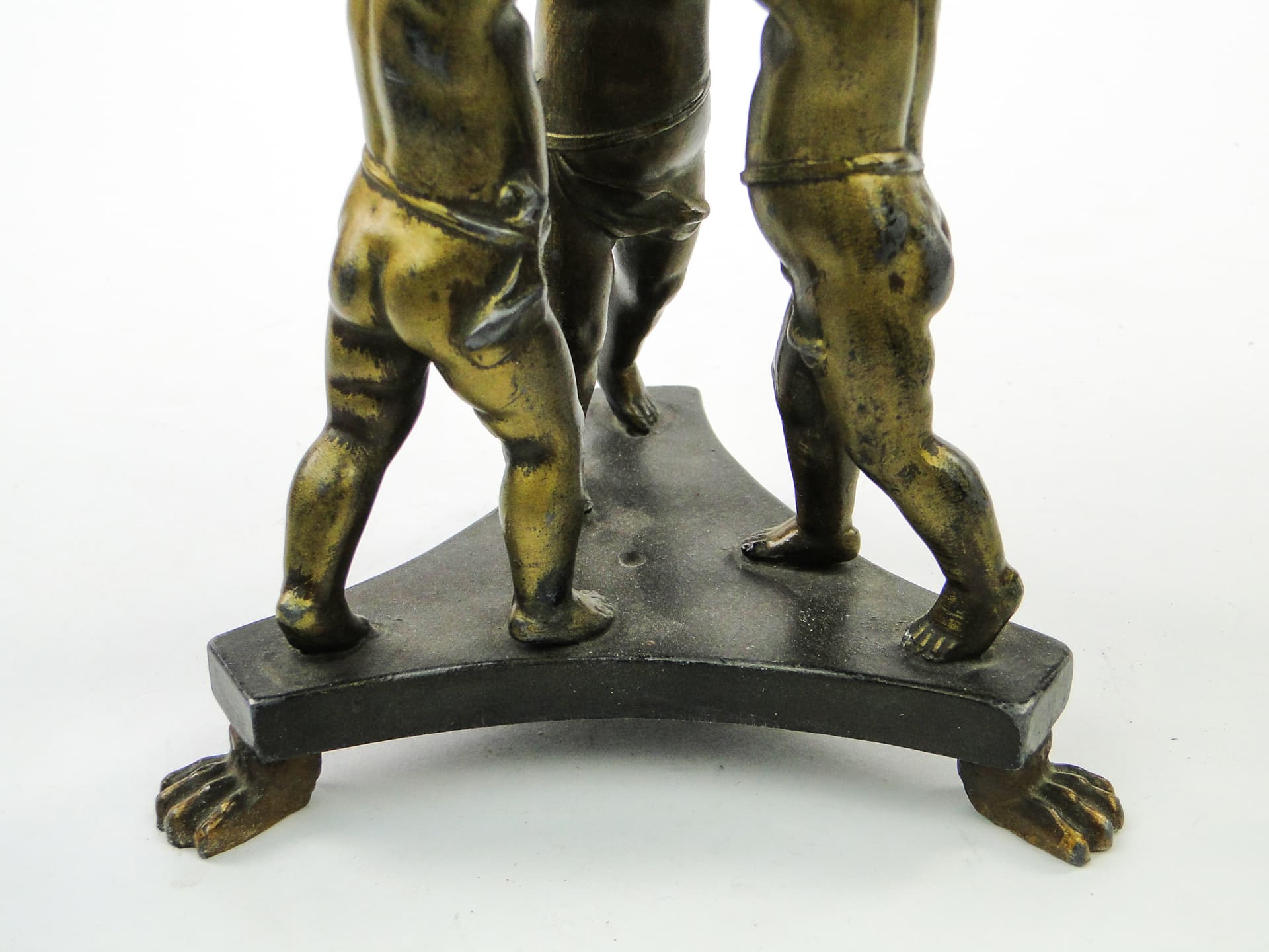 Art Deco figural centerpiece, glass, brass, Poland, 1930s. - 100976