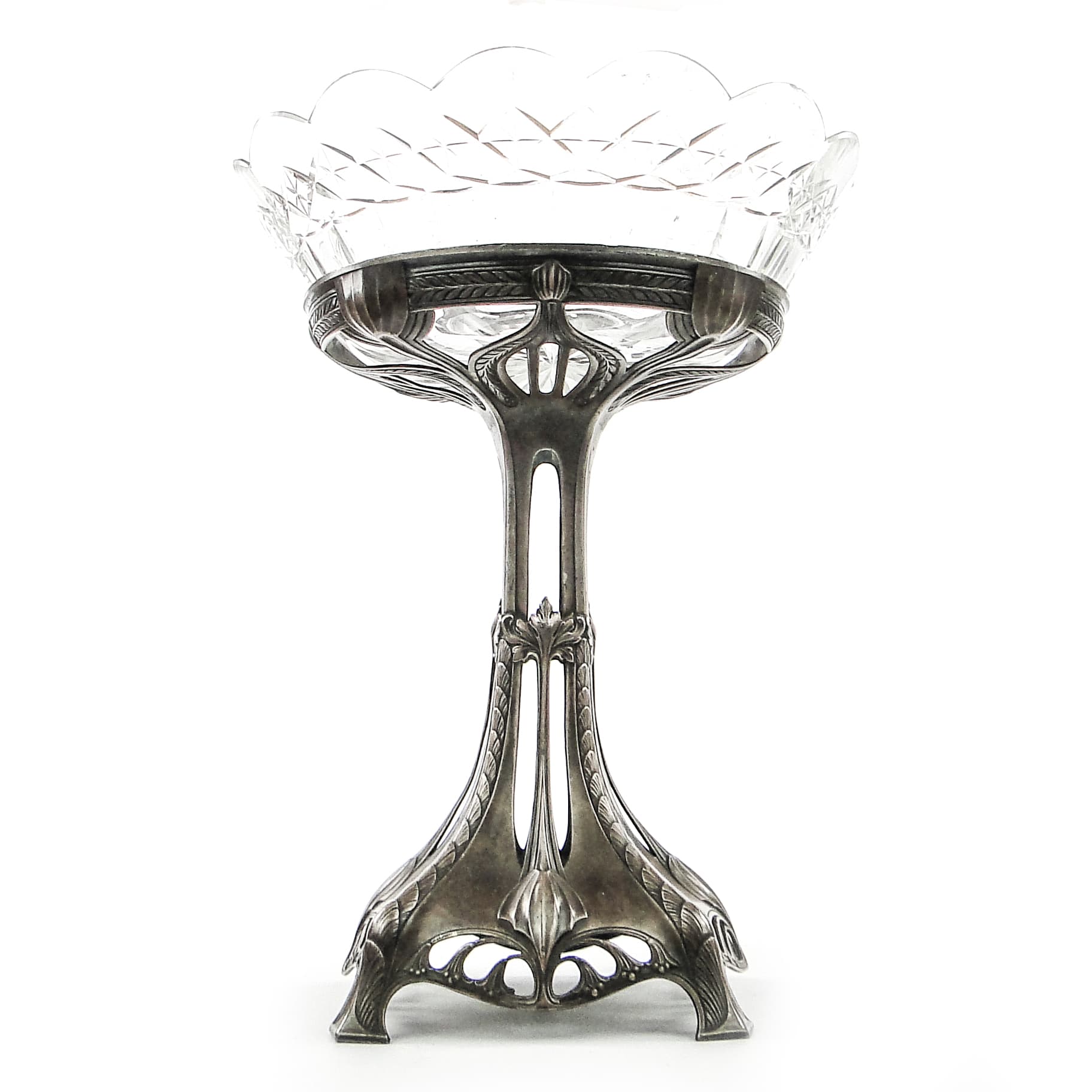 Figural Fruit Knife Stand, silver brass, Fraget, Poland, 19th c.