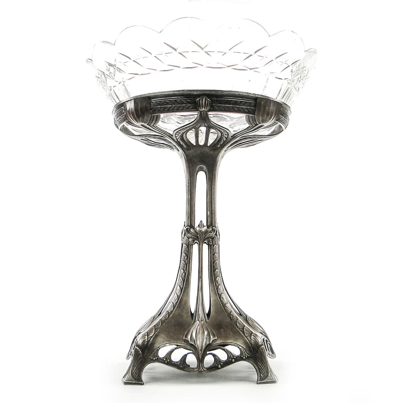 Figural Fruit Knife Stand, silver brass, Fraget, Poland, 19th c.