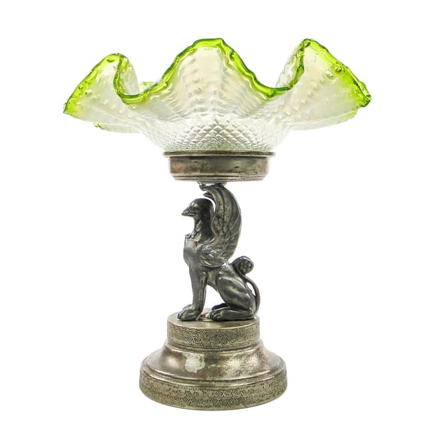 Figural Fruit Knife Stand, silver brass, Fraget, Poland, 19th c. - DIMENSION