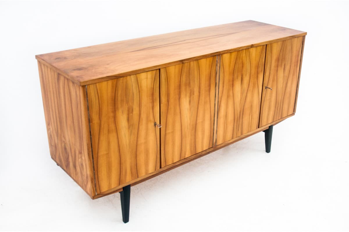 Light Walnut Sideboard, Polish Design, Poland, 1970s - 58670
