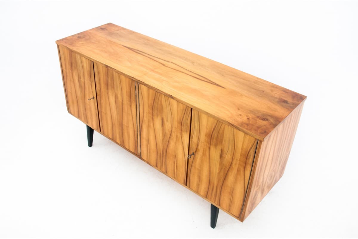 Light Walnut Sideboard, Polish Design, Poland, 1970s - 58672