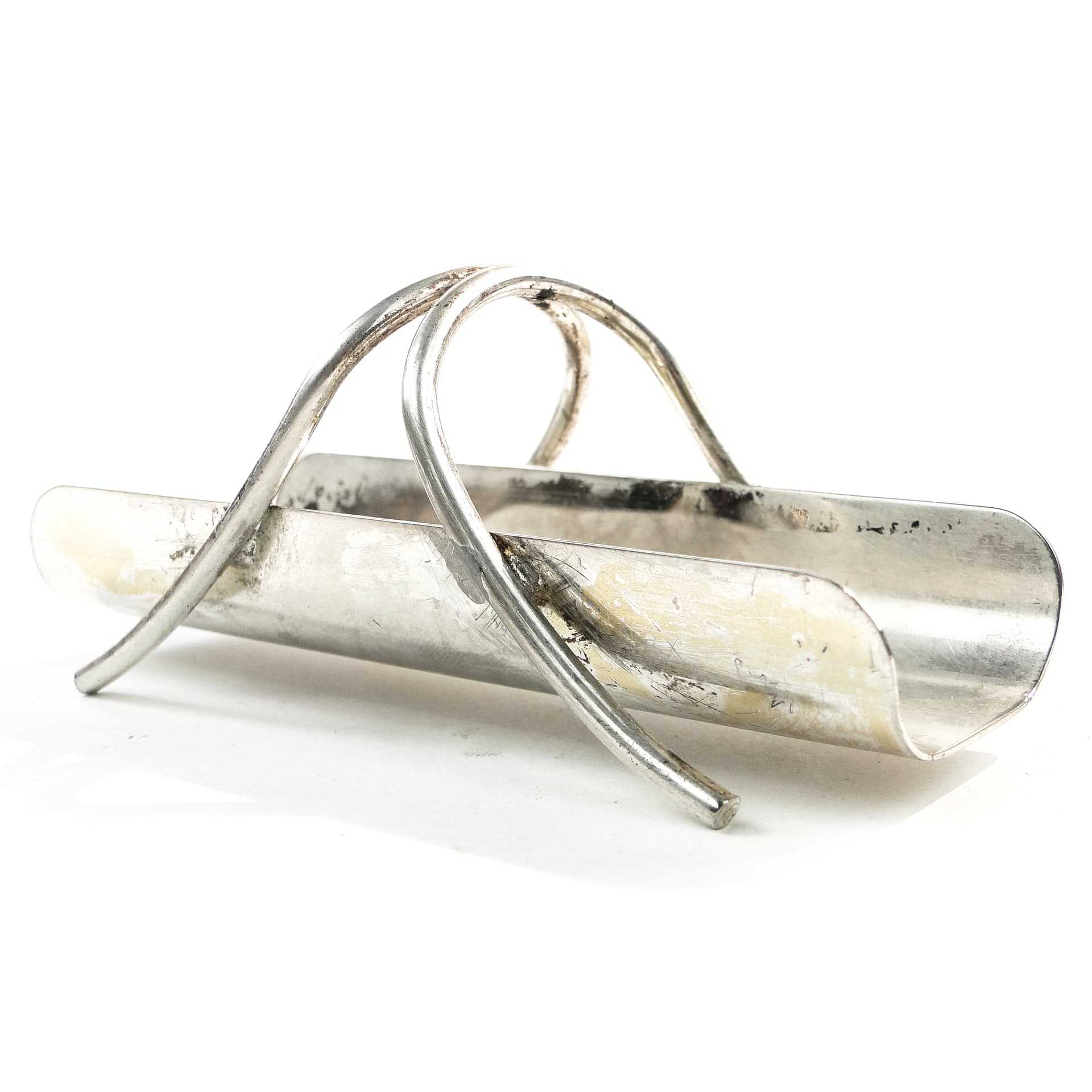 Wykałacznik art déco, miedź srebrzona, Belgia, lata 30. - 101275