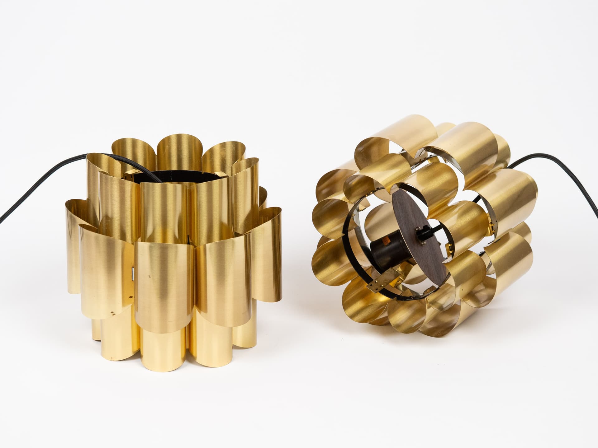 Para mosiężnych lamp proj. Werner Schou, Dania, lata 60 - 101352