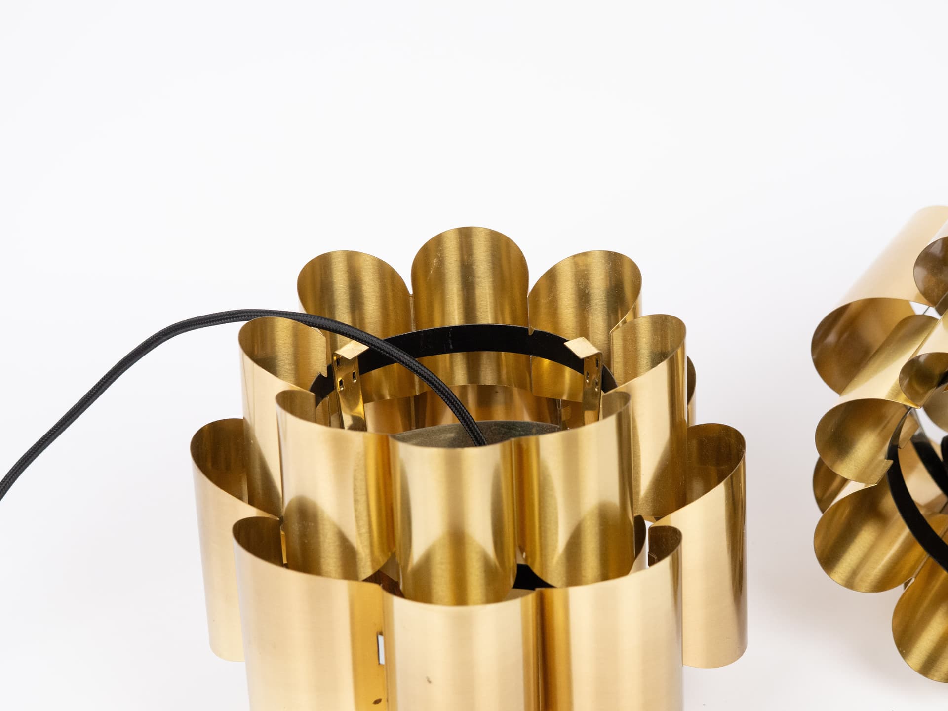 Para mosiężnych lamp proj. Werner Schou, Dania, lata 60 - 101354