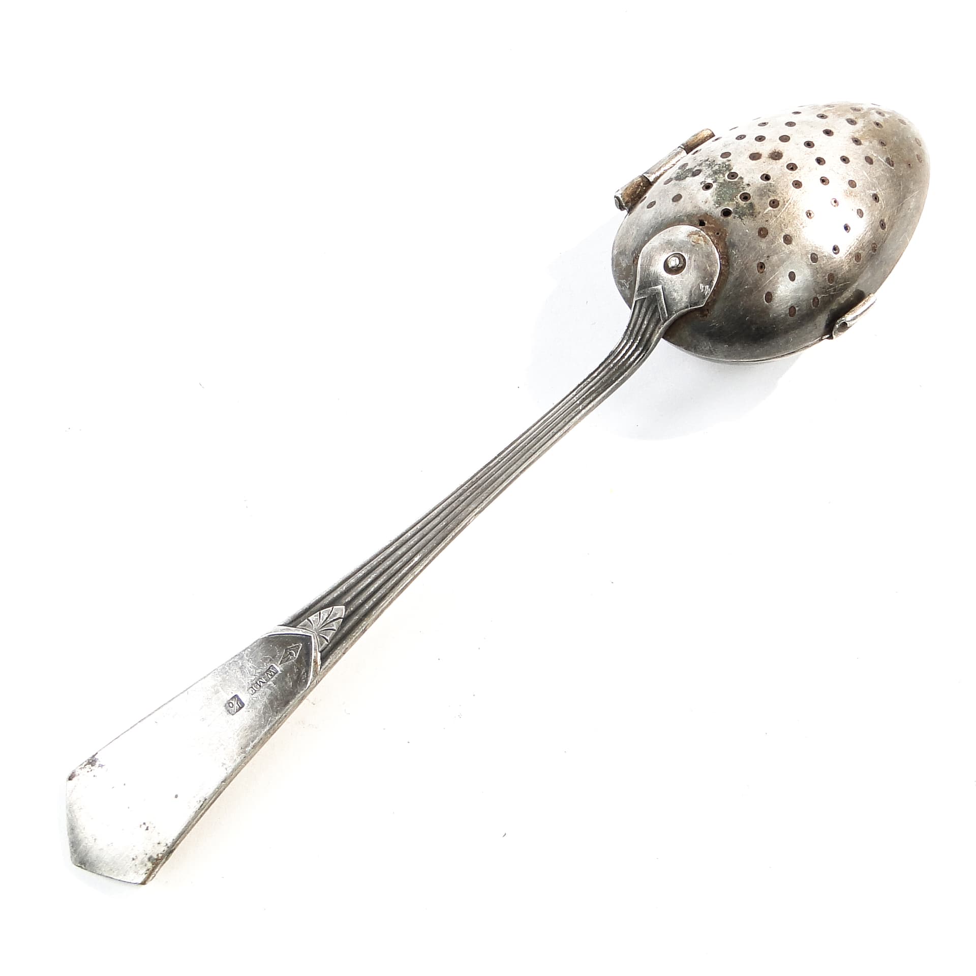 Łyżka do parzenia herbaty, mosiądz srebrzony, WMF. Niemcy, pocz. XX w. - 101364