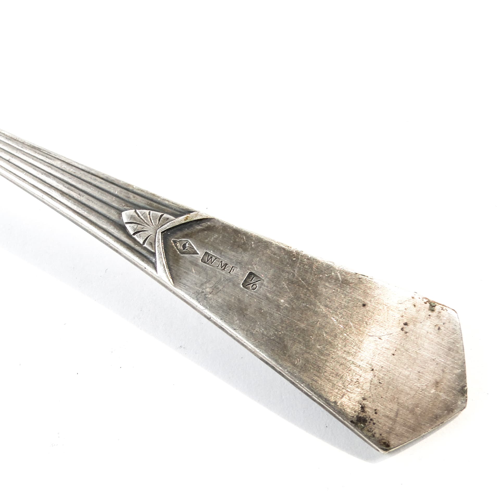 Łyżka do parzenia herbaty, mosiądz srebrzony, WMF. Niemcy, pocz. XX w. - 101367