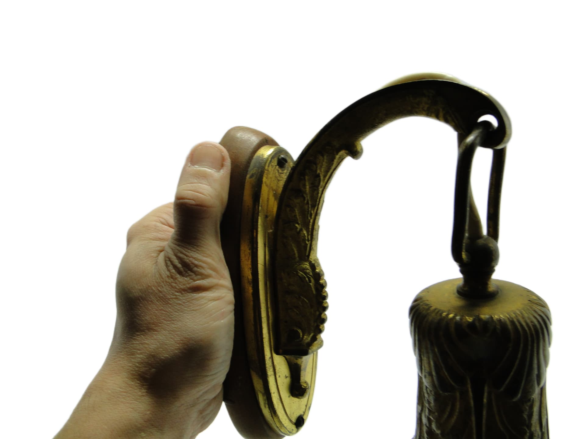 Kinkiet eklektyczny, mosiądz złocisty, buk, Niemcy, lata 30. - 101503