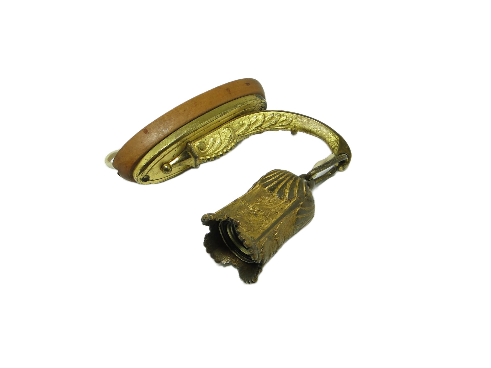 Kinkiet eklektyczny, mosiądz złocisty, buk, Niemcy, lata 30. - 101500