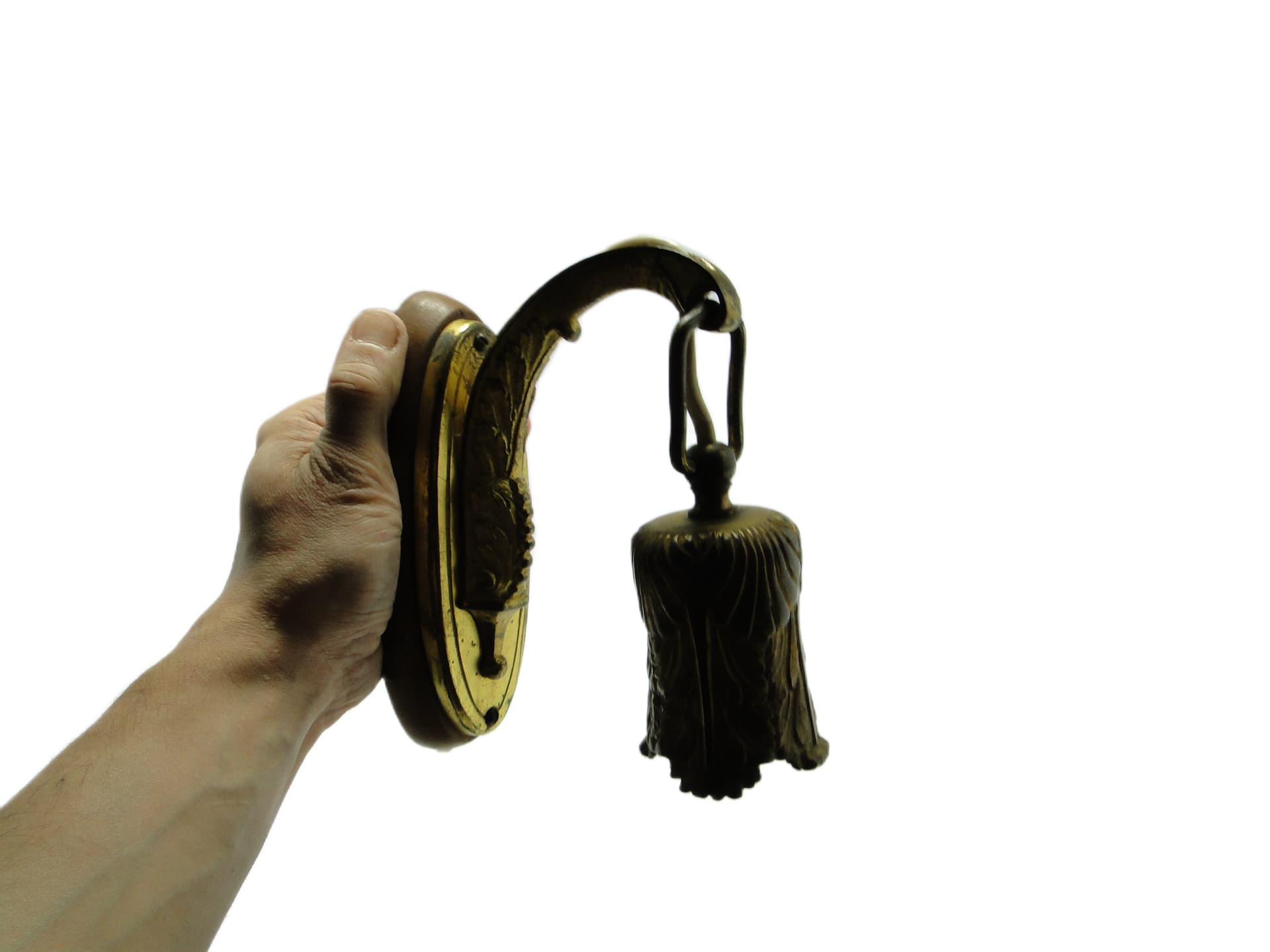 Kinkiet eklektyczny, mosiądz złocisty, buk, Niemcy, lata 30. - 101499