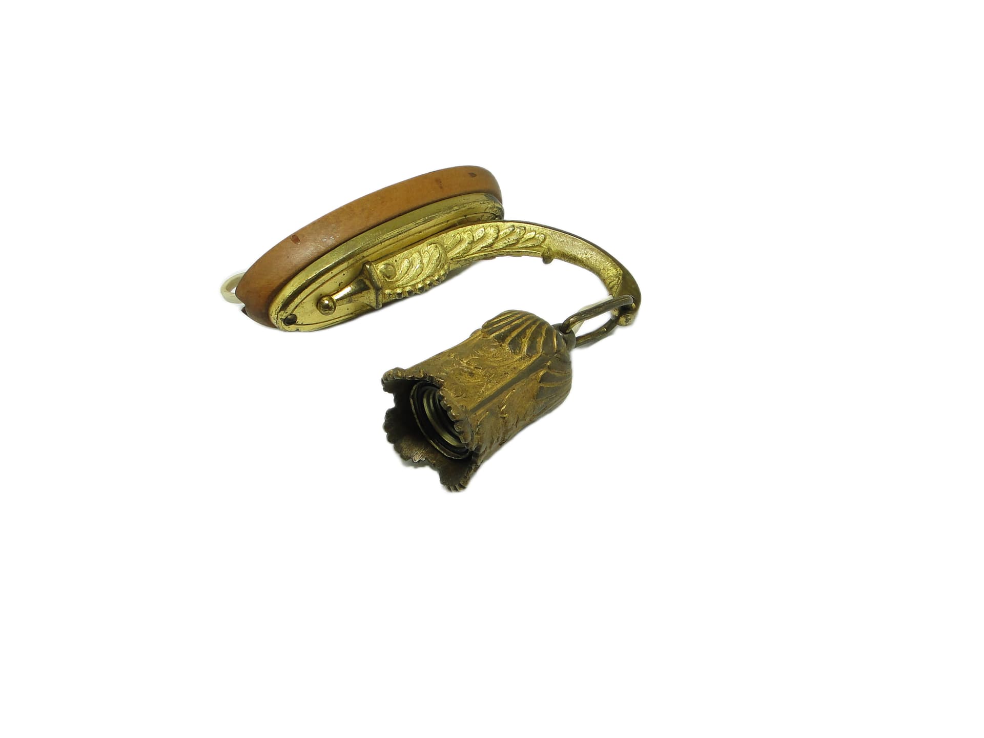 Kinkiet eklektyczny, mosiądz złocisty, buk, Niemcy, lata 30. - 101498