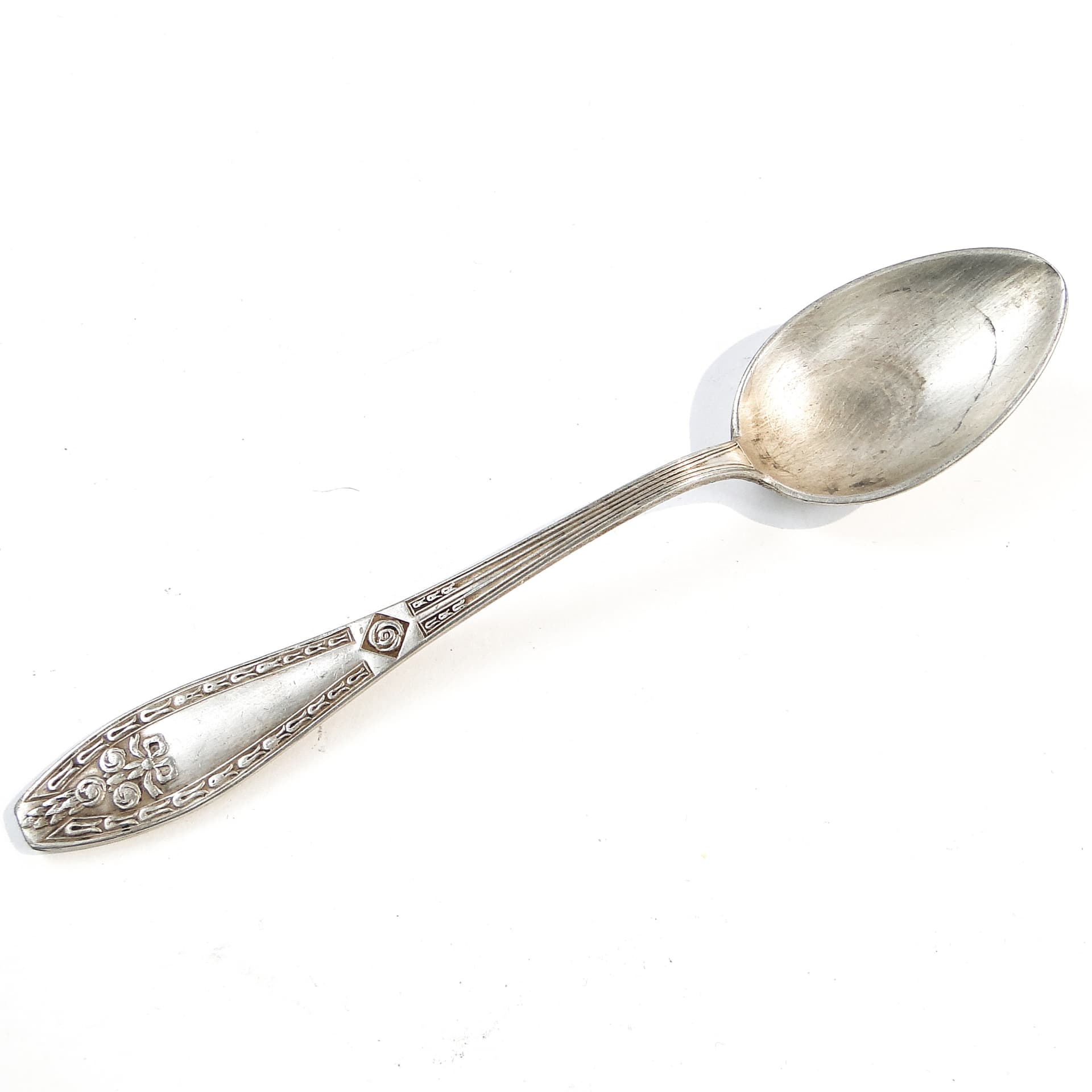 Łyżka do cukru Art déco, mosiądz srebrzony, Bracia Henneberg, Polska, lata 30. - 101521