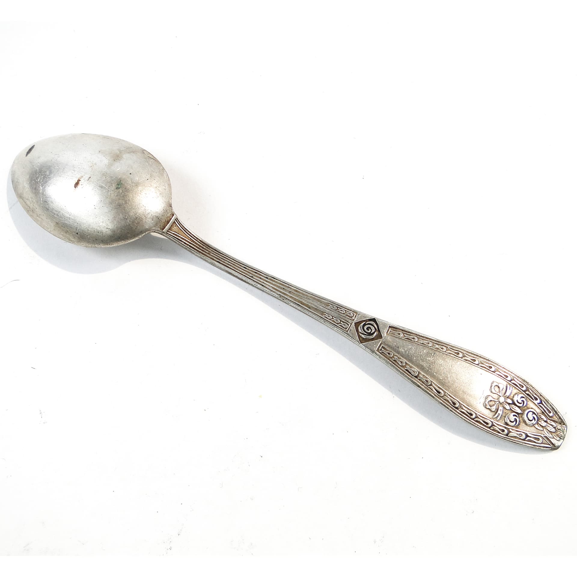 Łyżka do cukru Art déco, mosiądz srebrzony, Bracia Henneberg, Polska, lata 30. - 101523