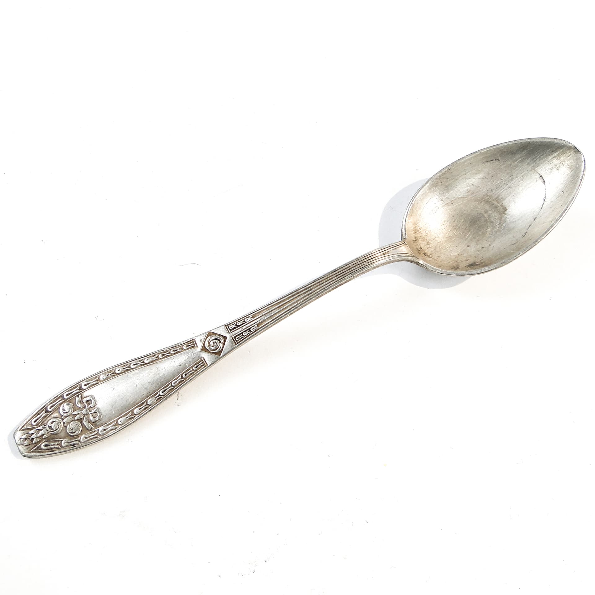 Łyżka do cukru Art déco, mosiądz srebrzony, Bracia Henneberg, Polska, lata 30. - 101522