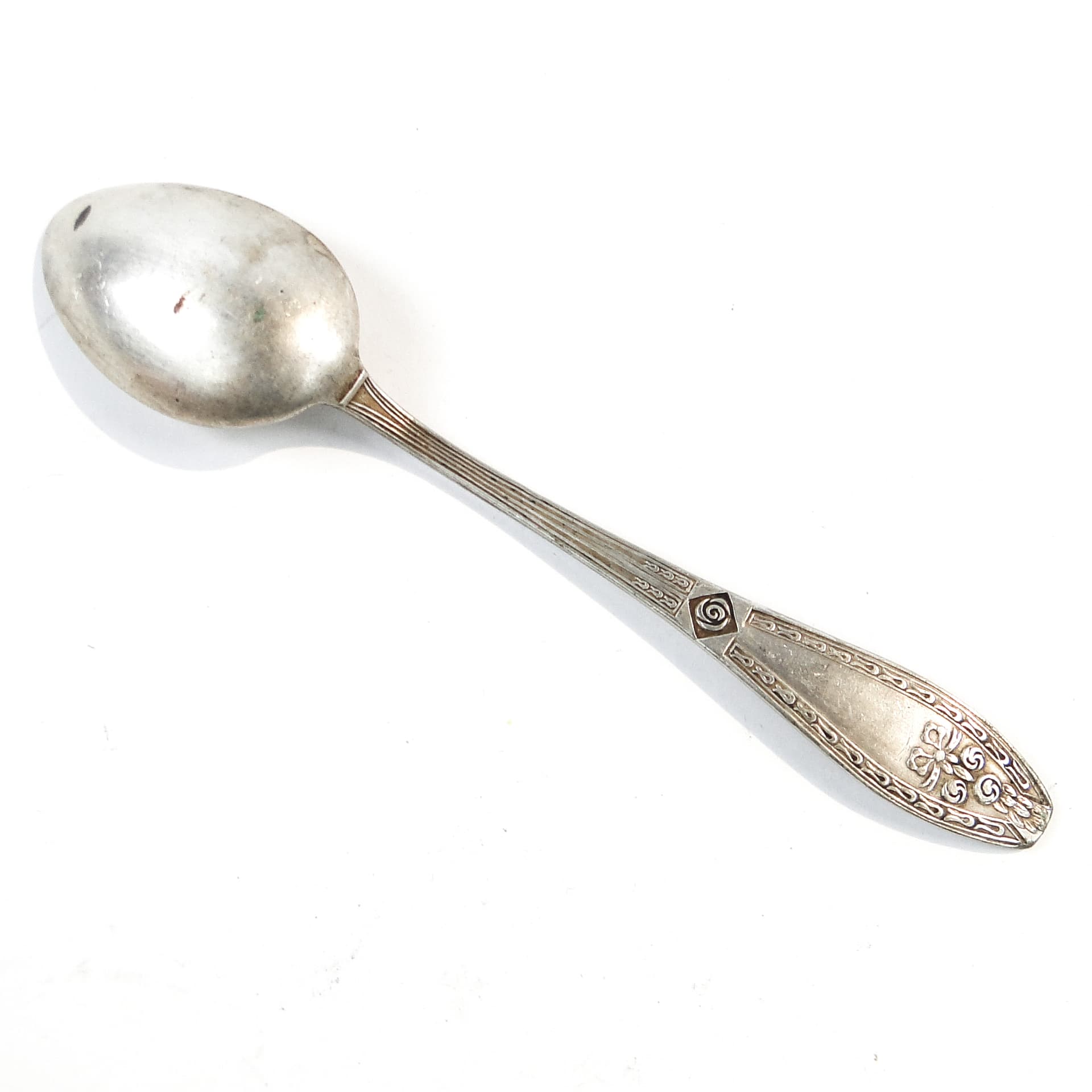 Łyżka do cukru Art déco, mosiądz srebrzony, Bracia Henneberg, Polska, lata 30. - 101525