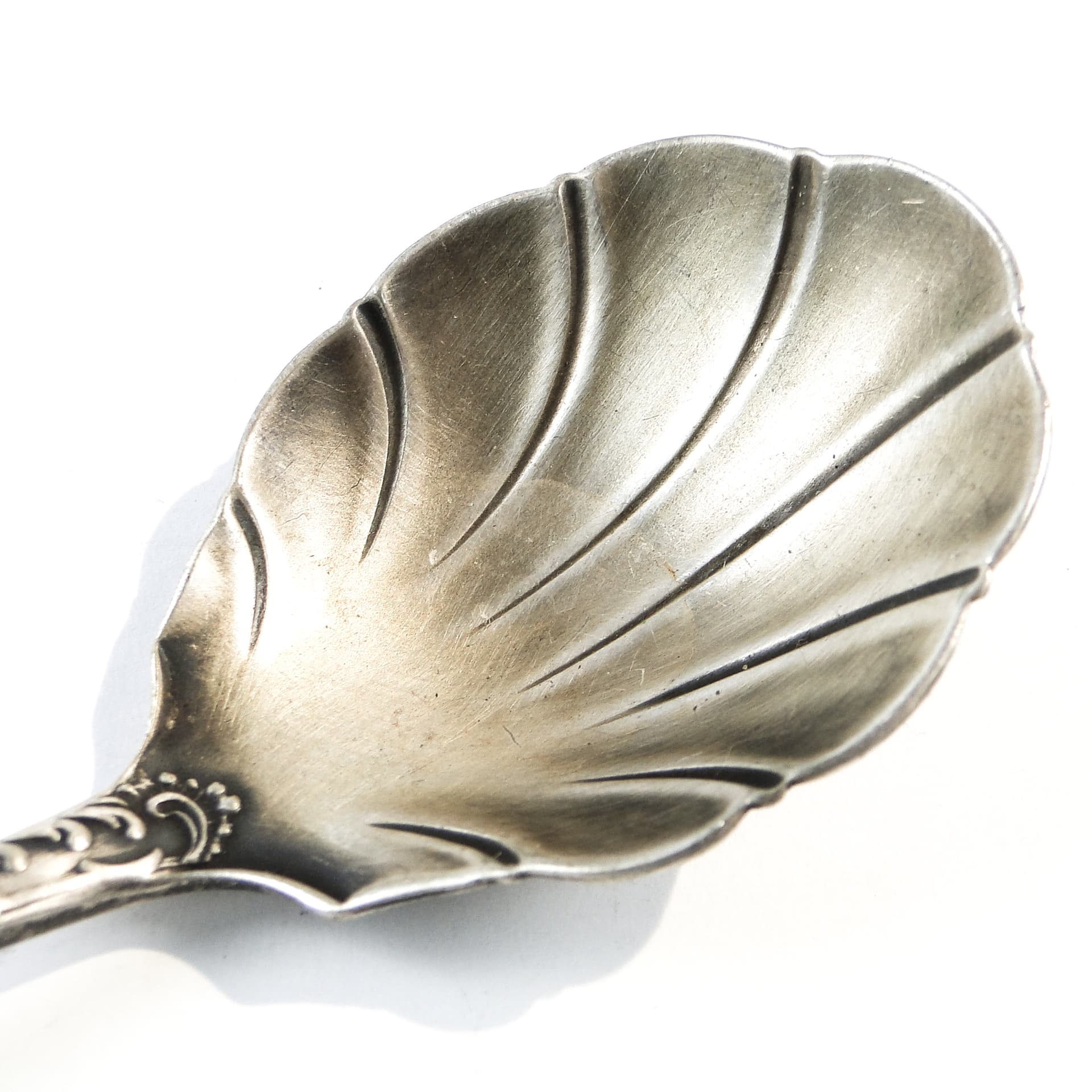 Art Deco sugar spoon, silver-plated brass, Poland, 1930s. - 101545