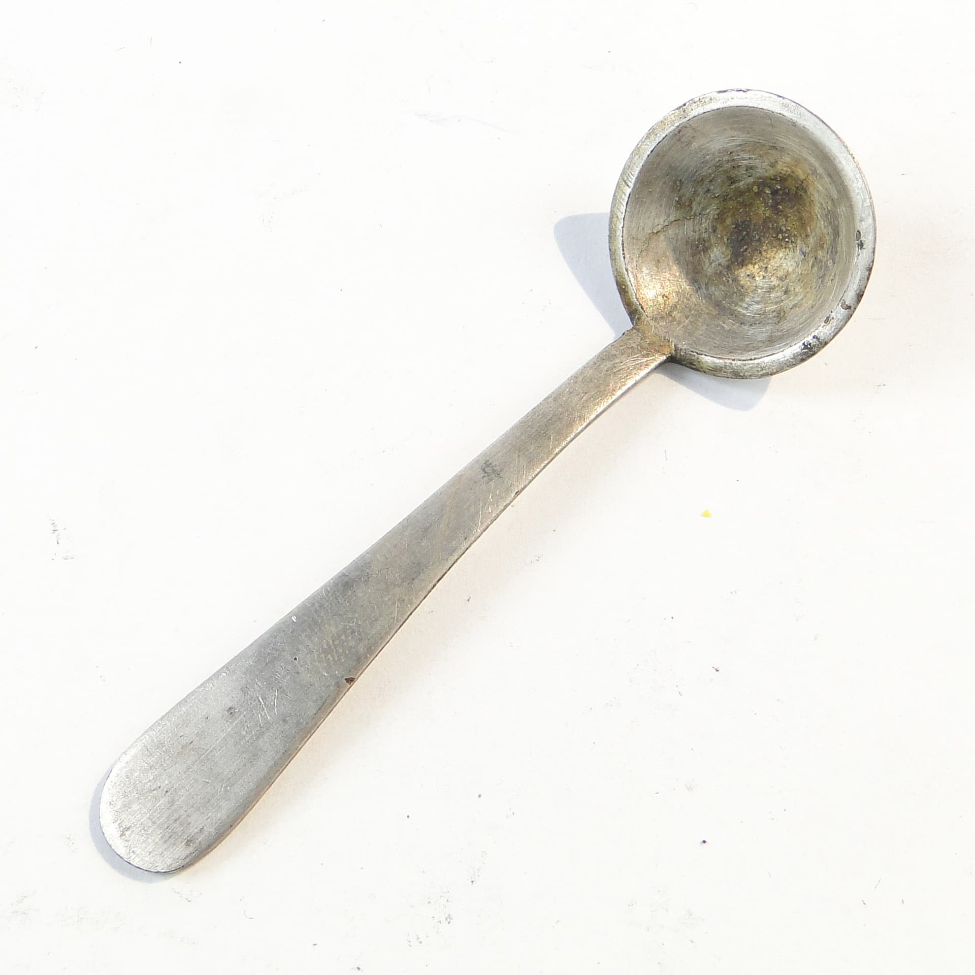 Łyżka do soli, skandynawska, mosiądz srebrzony, Szwecja, lata 30. - 101603