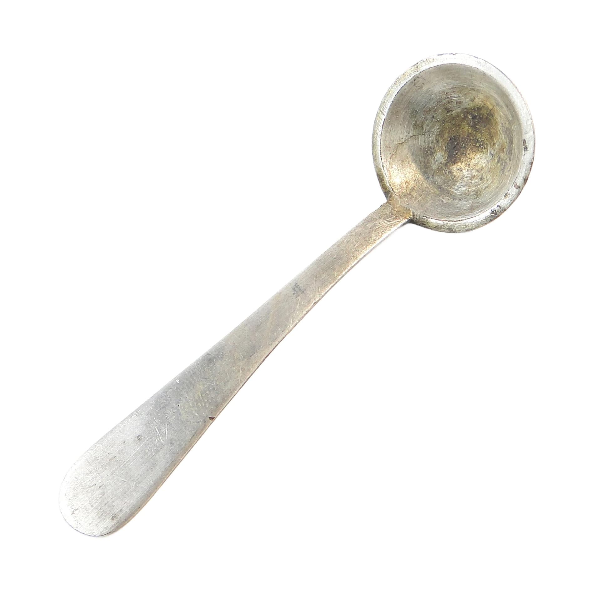 Łyżka do soli, skandynawska, mosiądz srebrzony, Szwecja, lata 30.