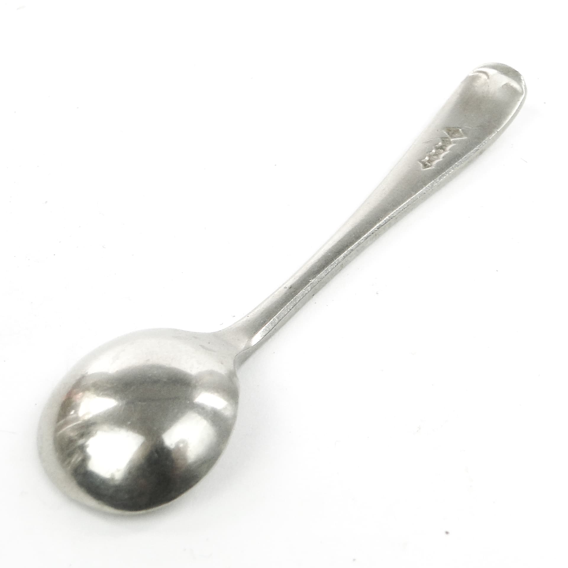 Scandinavian salt spoon, silver-plated brass, Sweden, 1930s. - 101611