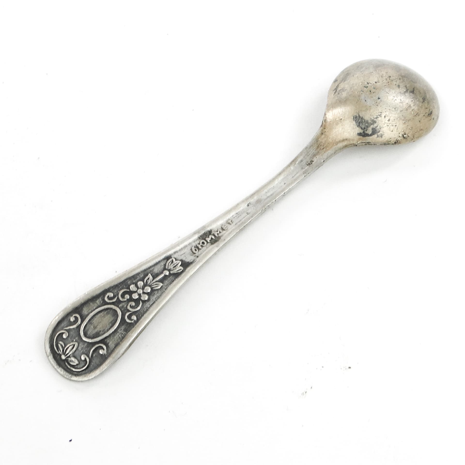 Łyżeczka do soli, mosiądz srebrzony, Szwecja, lata 60. - 101617