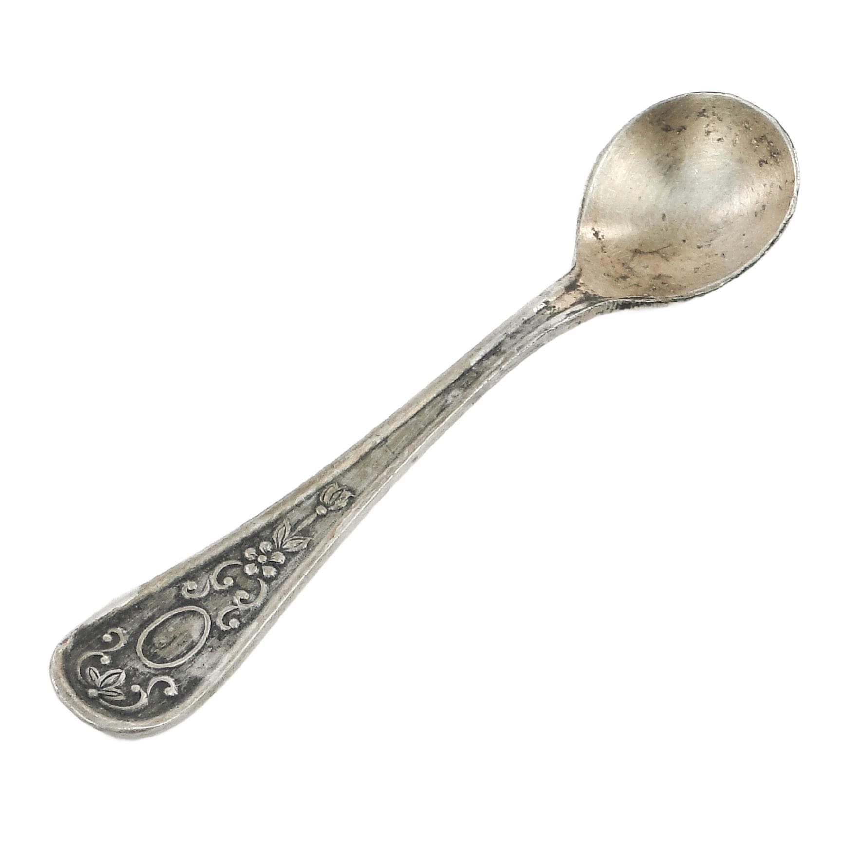 Łyżeczka do soli, mosiądz srebrzony, Szwecja, lata 60.