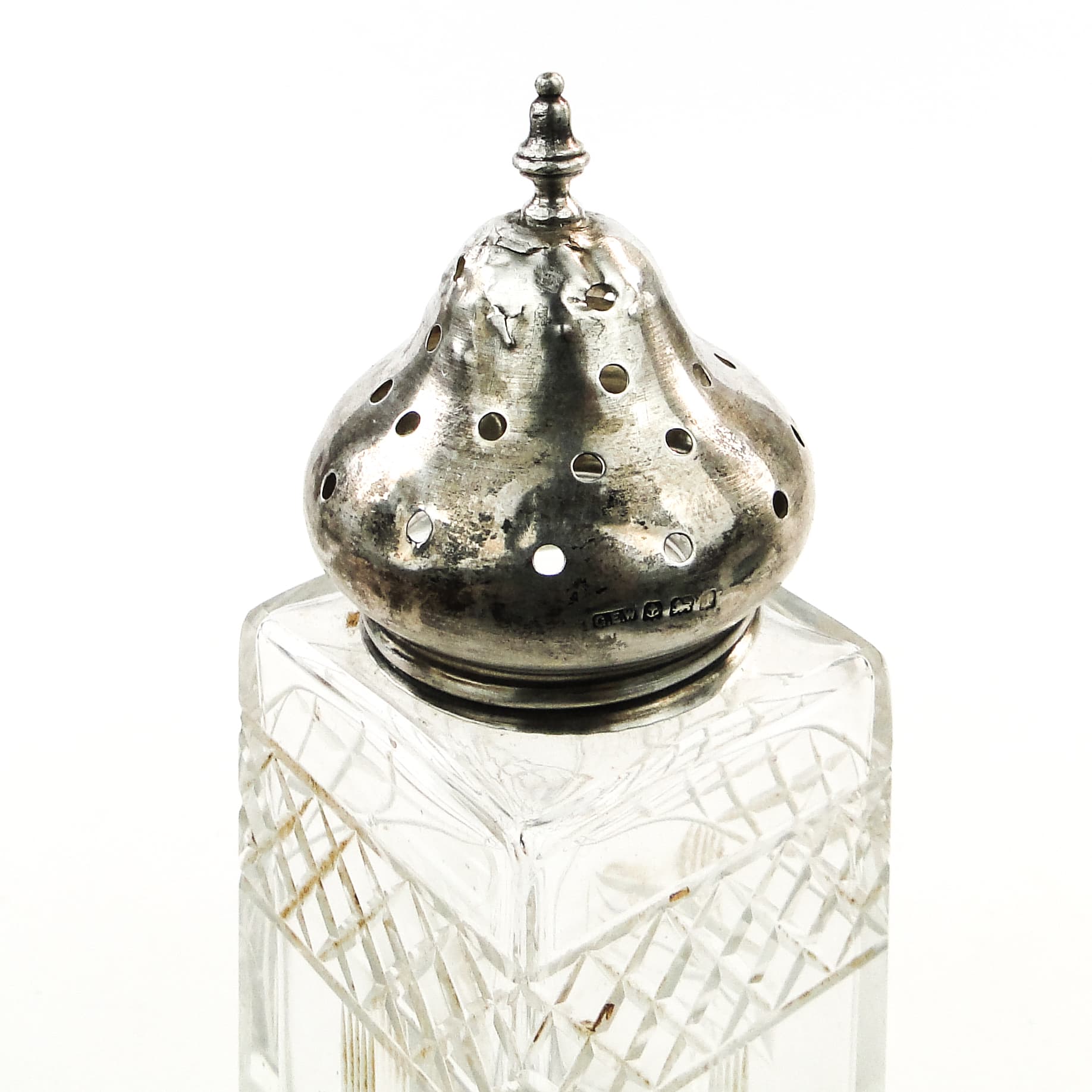 Cukiernica art déco, kryształ, srebro, Wielka Brytania, początek XX w. - 101677