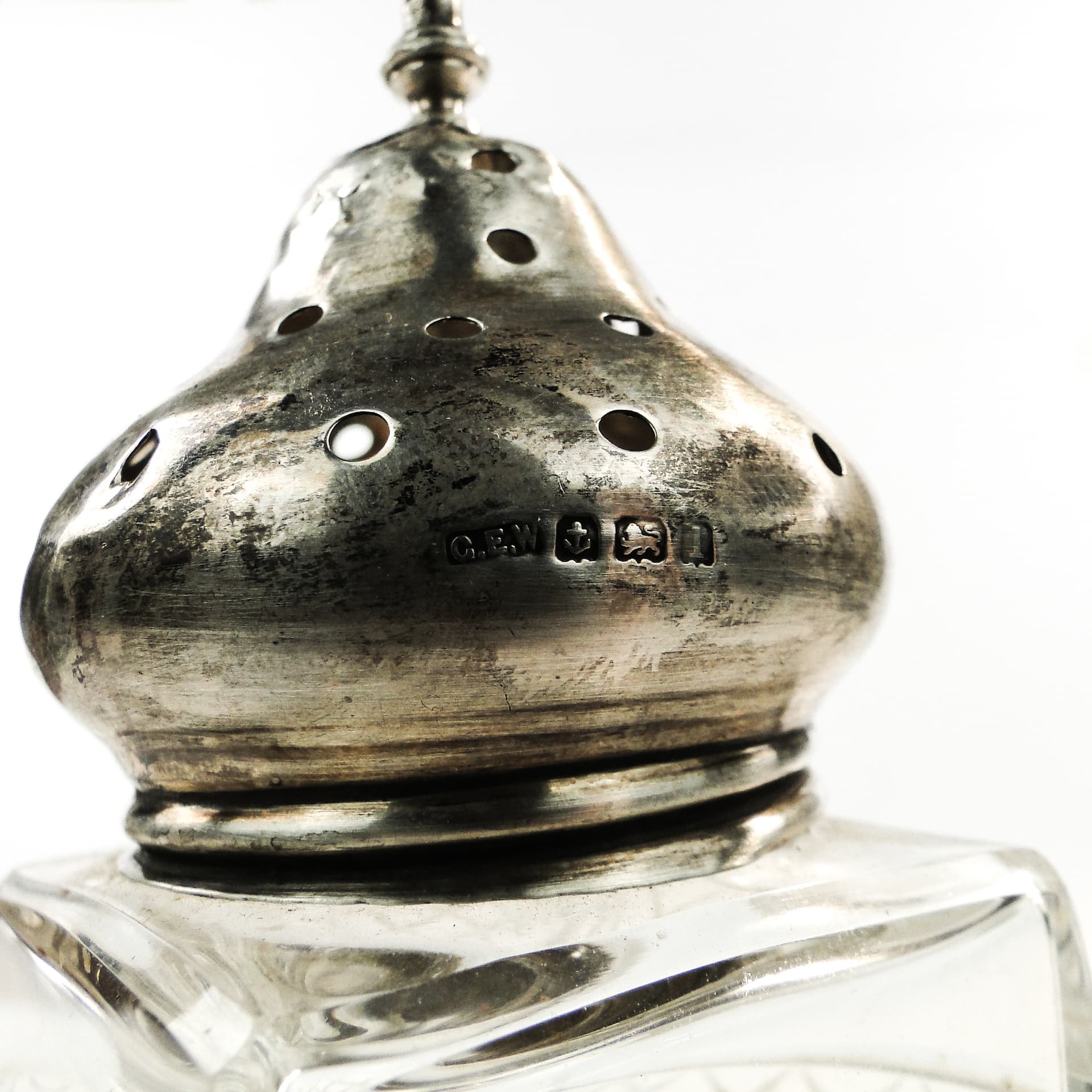 Cukiernica art déco, kryształ, srebro, Wielka Brytania, początek XX w. - 101681