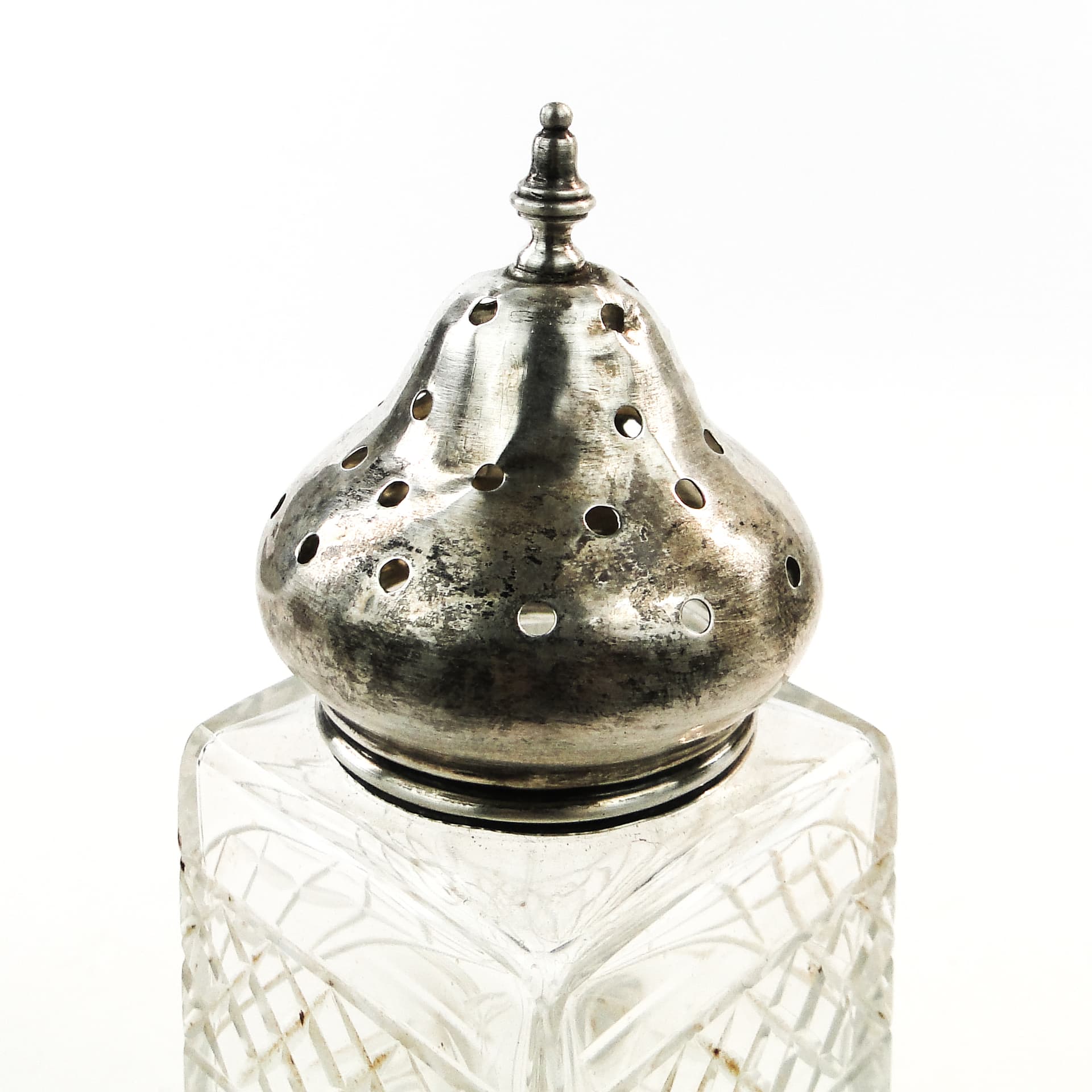 Cukiernica art déco, kryształ, srebro, Wielka Brytania, początek XX w. - 101674