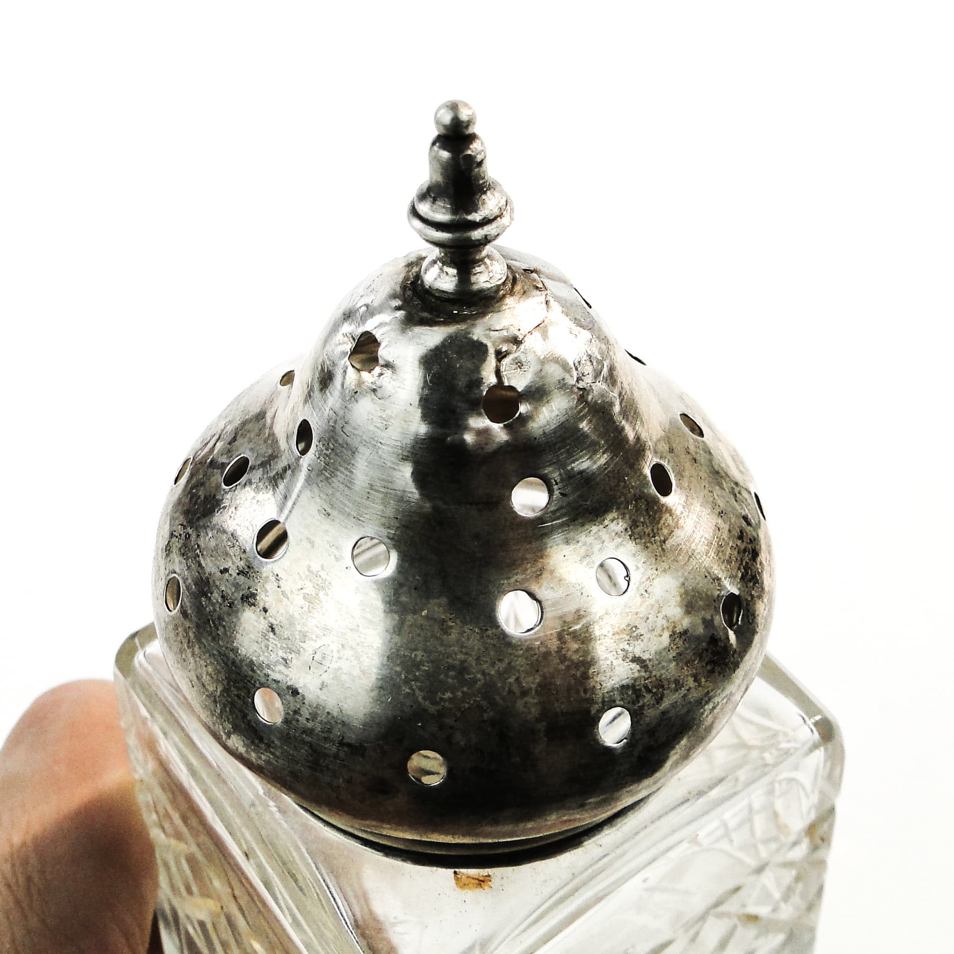 Cukiernica art déco, kryształ, srebro, Wielka Brytania, początek XX w. - 101678