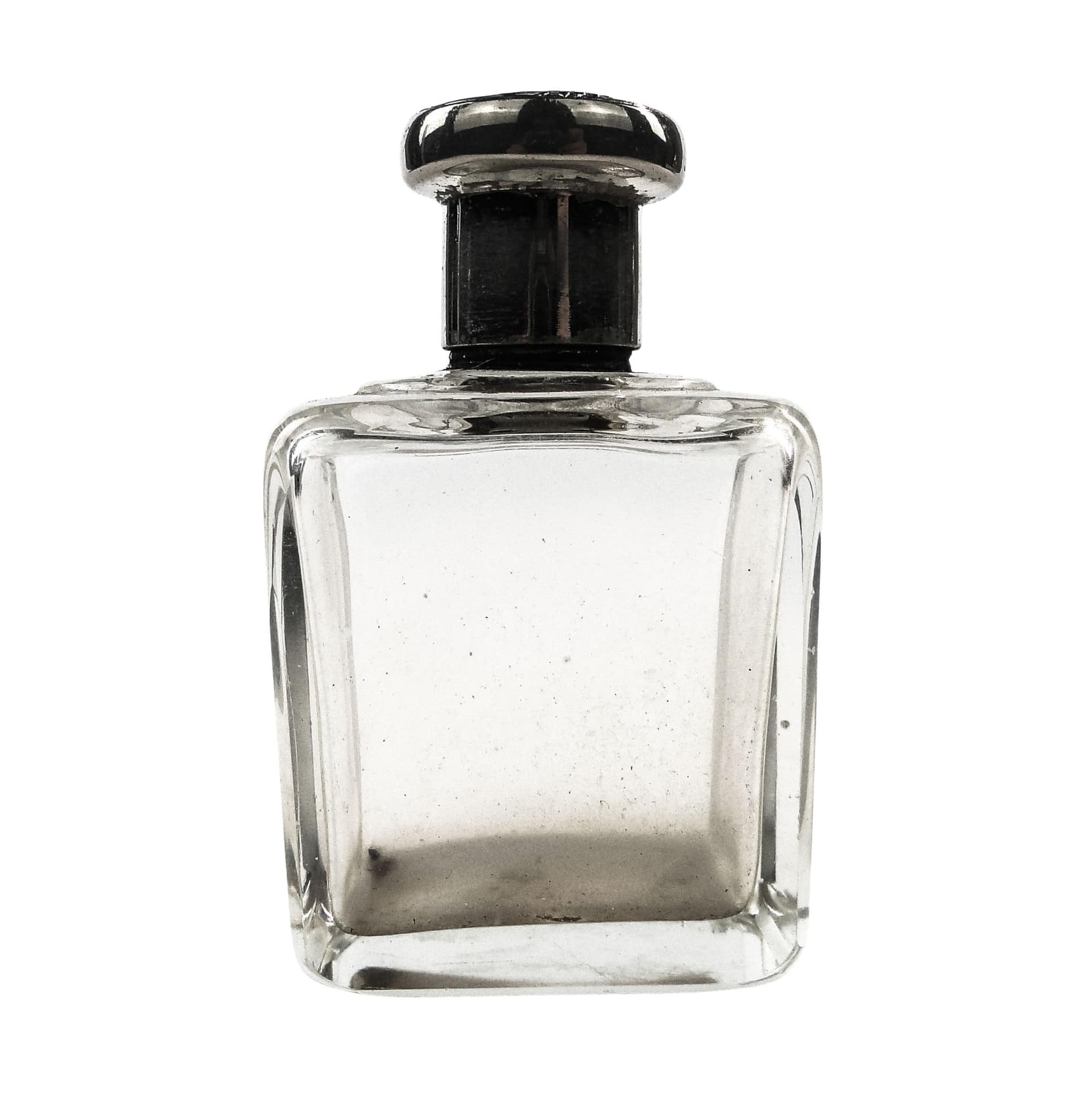 Piersiówka Art Deco, kryształ, Francja, lata 30.